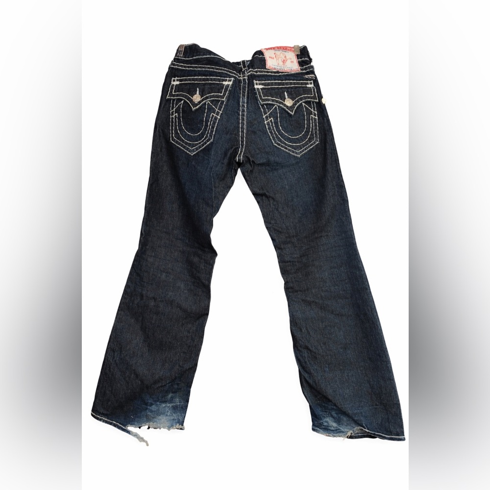 SOLD - True Religion Billy Super T Jeans Made in USA Thick Stitch Y2K Denim - Picture 2 of 3